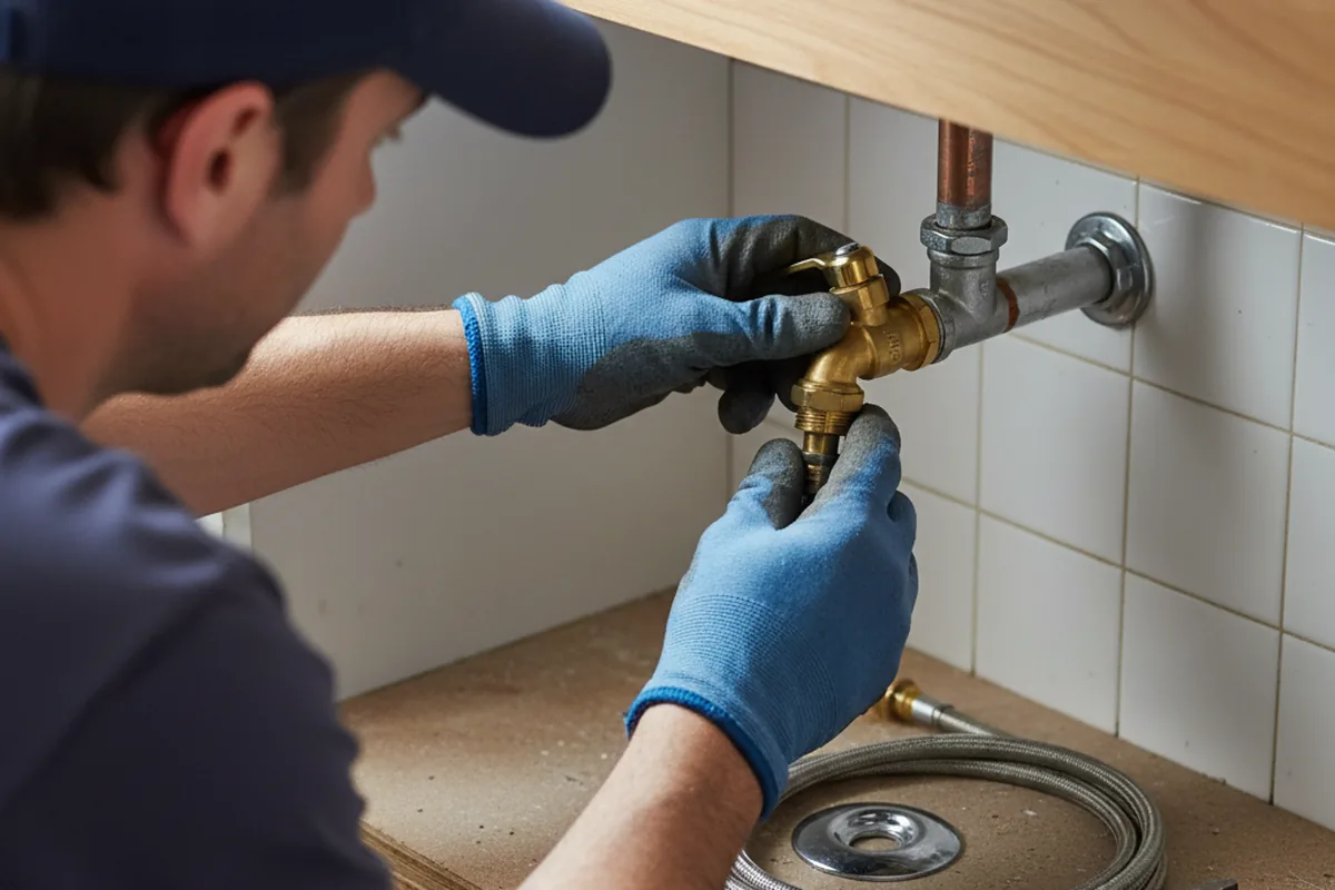Shutoff valve and fitting work during Emergency Plumbing in Finleyville